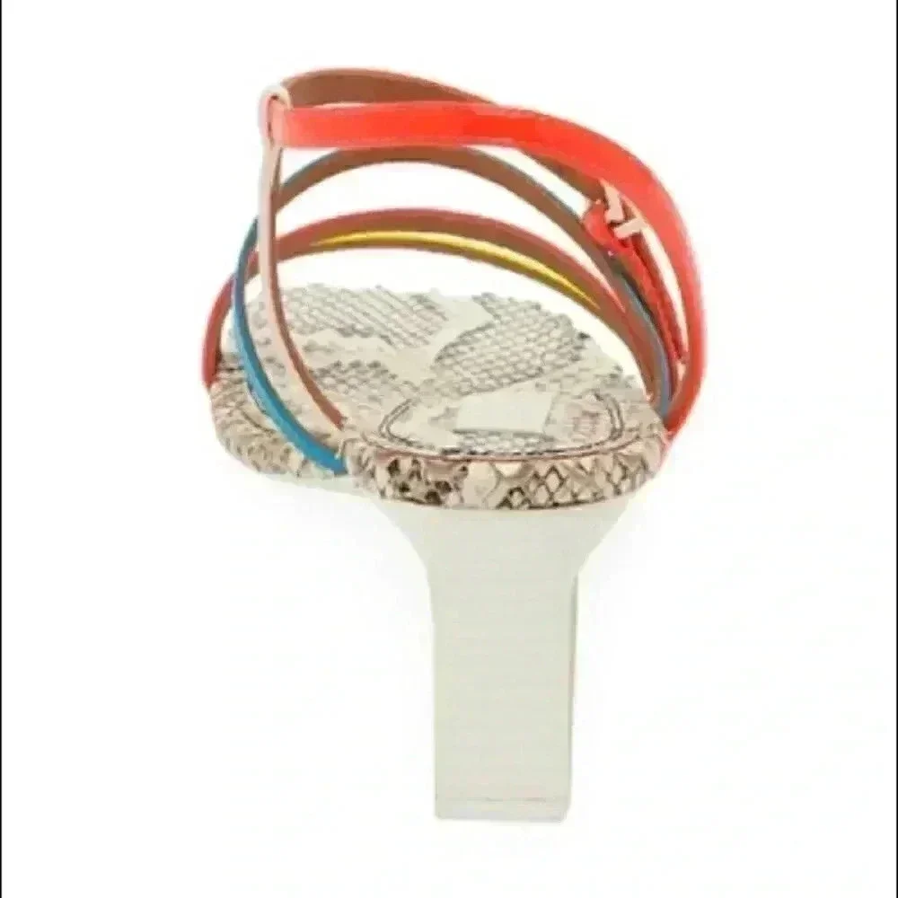 Mercedes Castillo Kelise Neon Snake print Leather